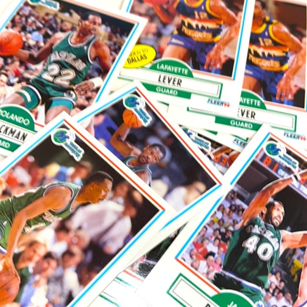 NBA 1990 Vintage Fleer Dallas Mavericks basketball sports cards mystery pack